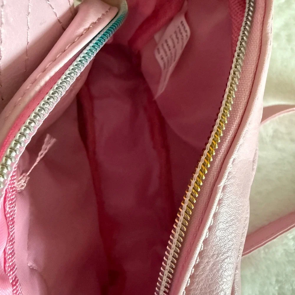 OMG Accessories Unicorn Crossbody‎ Purse Pink Plaid Butterfly Rhinestone Girls